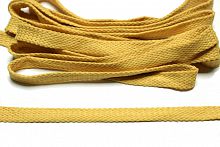 Шнурок желтый хлопковый 15 мм (на метраж)