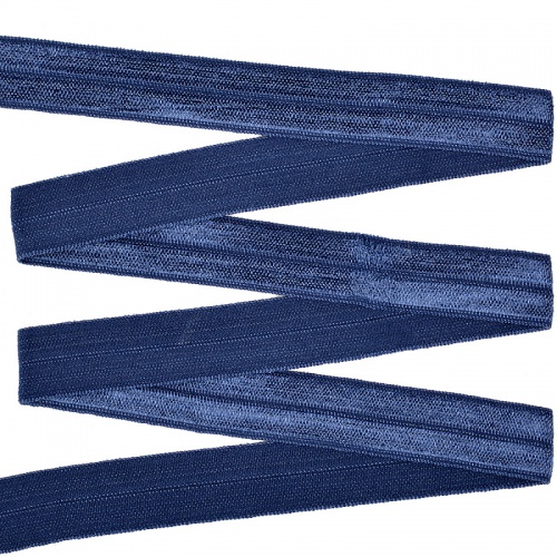 Тесьма эластичная окантовочная 14 мм синий артикул 02-0581