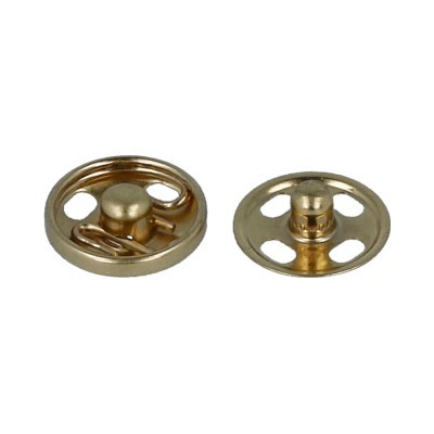 Кнопки пришивные металлические золото d 8,5 мм, 10шт/уп