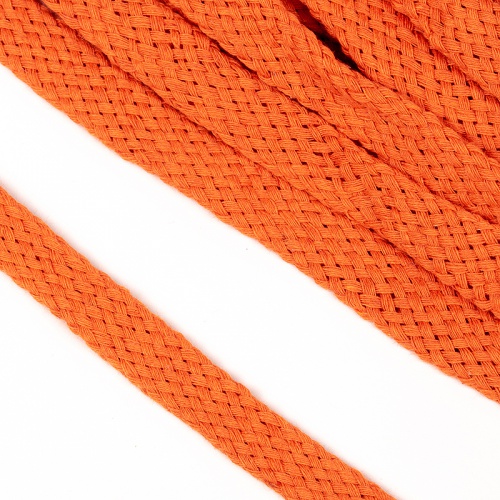 Шнурок оранжевый хлопковый 15 мм (на метраж) артикул 02-0856