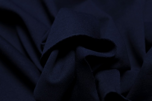 Кулирная гладь 100% хб 230 грамм темный индиго опт