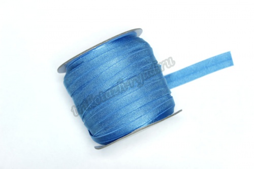 Тесьма эластичная окантовочная 14 мм голубой артикул 02-0317