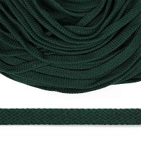 Шнурок темно-зеленый хлопковый 15 мм (на метраж)