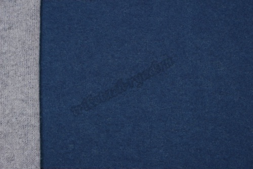 Шерстяной трикотаж двусторонний сине-белый фото 2