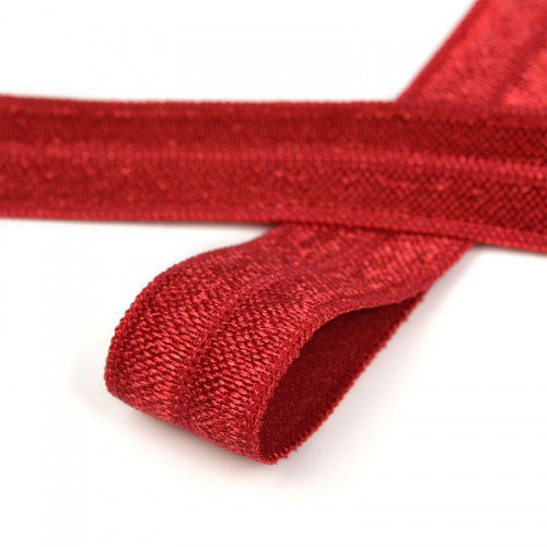 Тесьма эластичная окантовочная 14 мм красный артикул 02-0792
