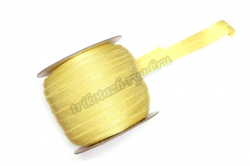 Тесьма эластичная окантовочная 14 мм желтый артикул 02-0314