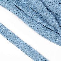 Шнурок голубой хлопковый 15 мм (на метраж)