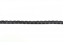 Лента эластичная декоративная черная 13 мм