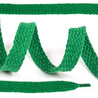 Шнурок зеленый хлопковый 15 мм