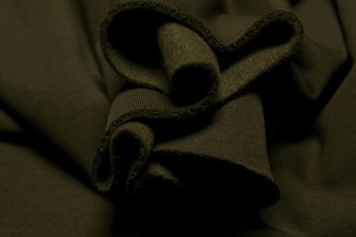 Футер 3-х нитка с начесом темный хаки опт фото 2