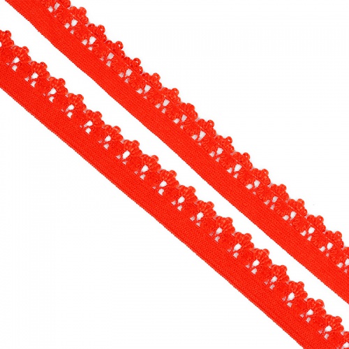 Резинка бельевая ажурная 12 мм красный артикул 02-0841