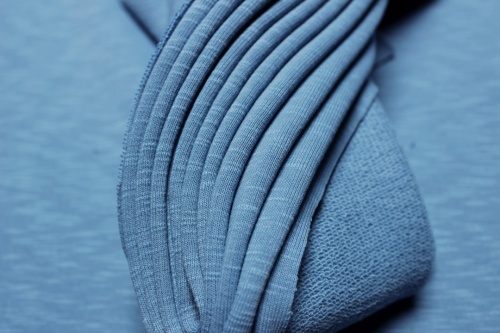 Футер 3-х нитка петля голубой пыльный фламэ артикул 01-1474 фото 3