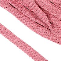 Шнурок розовый хлопковый 15 мм (на метраж)