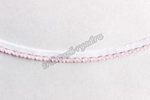 Лента эластичная декоративная сердце розовое 9 мм