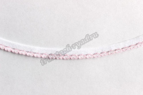 Лента эластичная декоративная сердце розовое 9 мм артикул 02-0260